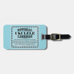 Ukulele License Luggage Tag