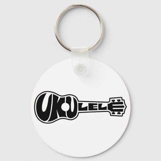 Ukulele Logo Keychain (Front)