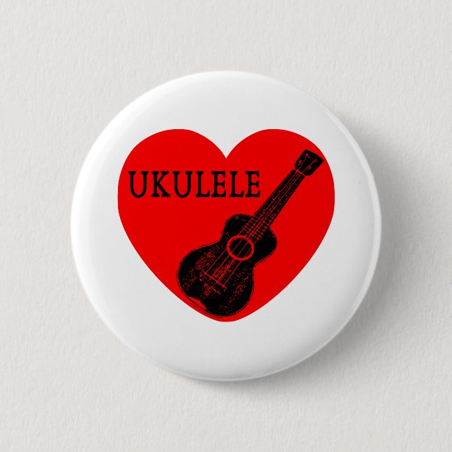 Ukulele Love Button (Front)