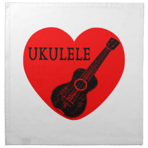 Ukulele Love Cloth Napkin