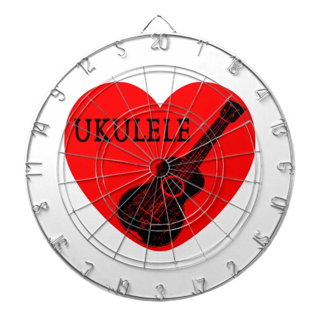 Ukulele Love Dart Board (Front)