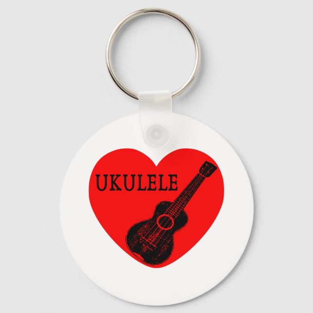 Ukulele Love Keychain (Front)