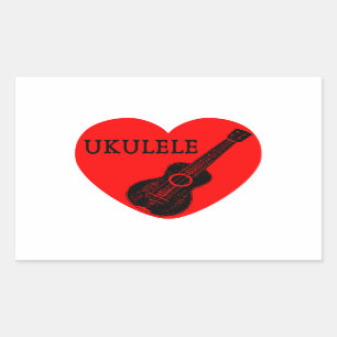 Ukulele Love Rectangular Sticker