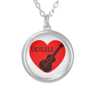 Ukulele Love Silver Plated Necklace