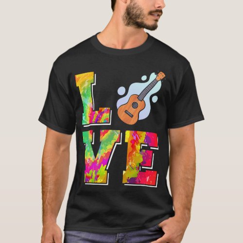 Ukulele Love Tie Dye T_Shirt