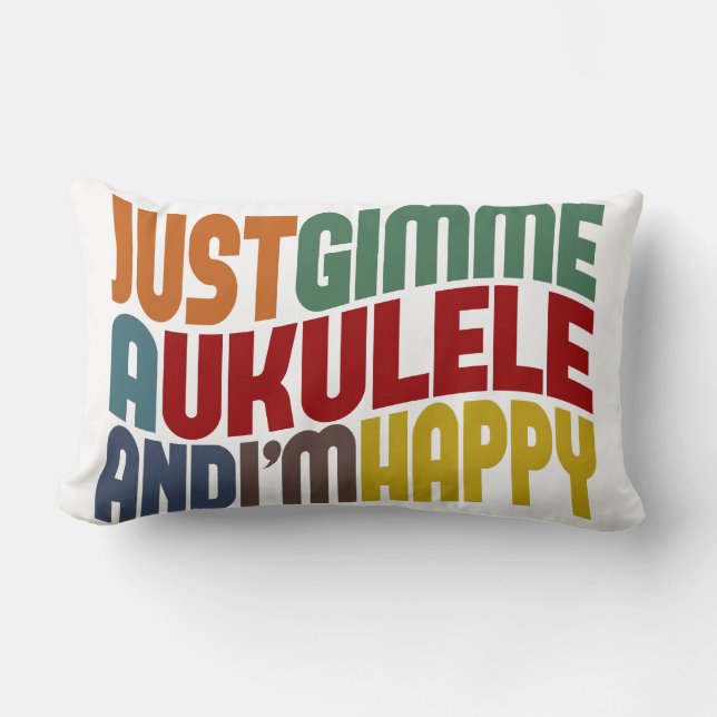 Ukulele Lumbar Pillow (Front)