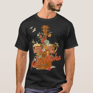 Ukulele Mele Aloha Hawaii for Island Music Lovers  T-Shirt
