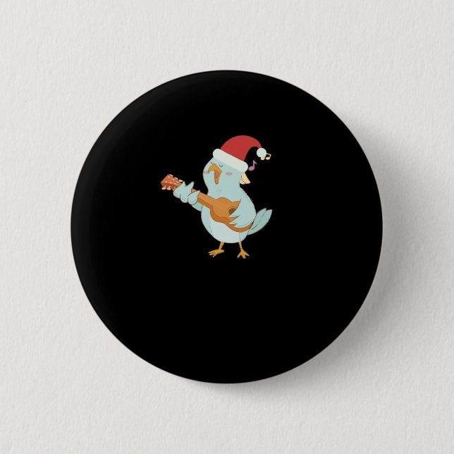 Ukulele Merry Christmas   Button (Front)