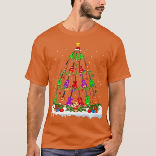 Ukulele Music Lover Xmas Lights Ukulele Christmas  T_Shirt