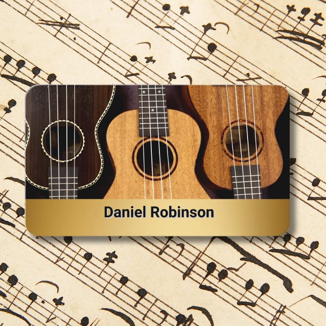 Ukulele Music Teacher Business Card (Creator Uploaded)