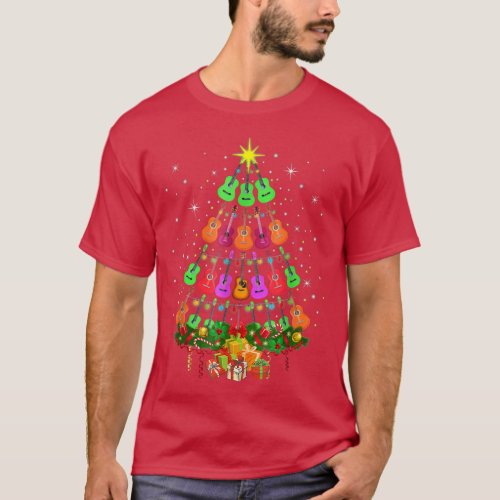 Ukulele Music Uke Mele Kalikimaka Christmas Tree S T_Shirt