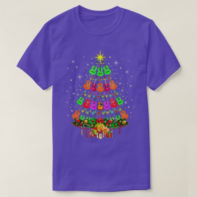 Ukulele Music Uke Mele Kalikimaka Christmas Tree S T-Shirt (Design Front)