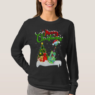Ukulele Music Xmas Lighting Santa Ukulele Christma T-Shirt