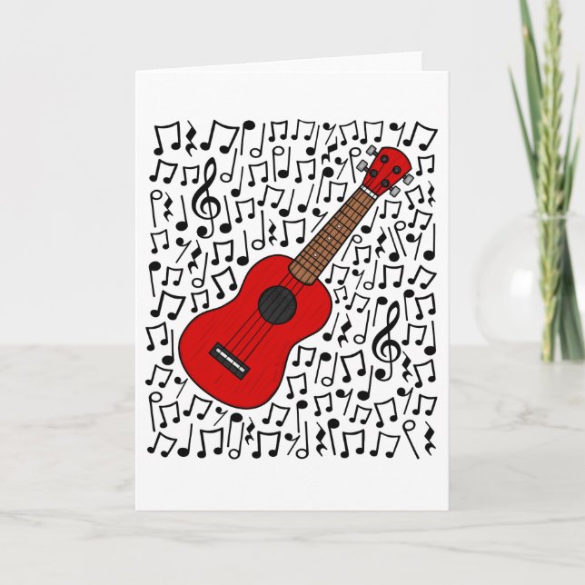 Ukulele Musical Notes Uke Player Musician (Front)