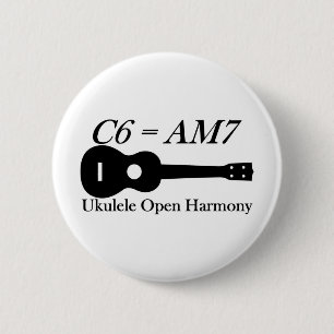 Ukulele Open Chords Pinback Button