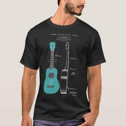 Ukulele Patent Ukulele T_Shirt Guitarist Gift T_Shirt