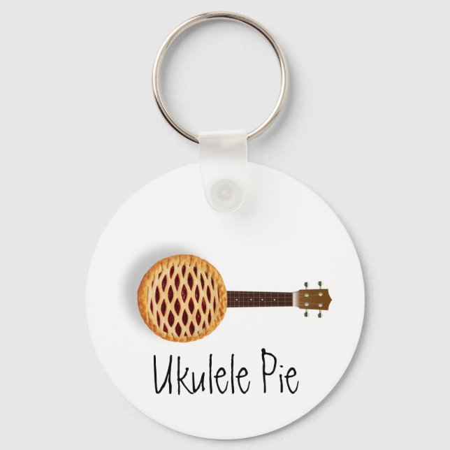 Ukulele Pie Keychain (Front)