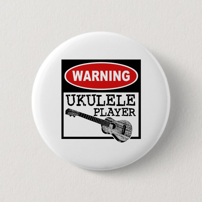 Ukulele Pinback Button (Front)