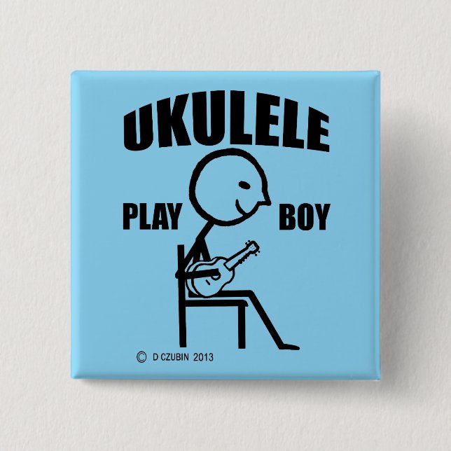 Ukulele Play Boy Button (Front)