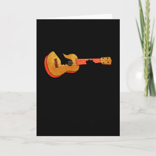 Ukulele player cat card