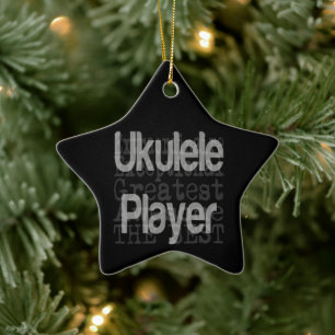 Ukulele Player Extraordinaire Ceramic Ornament