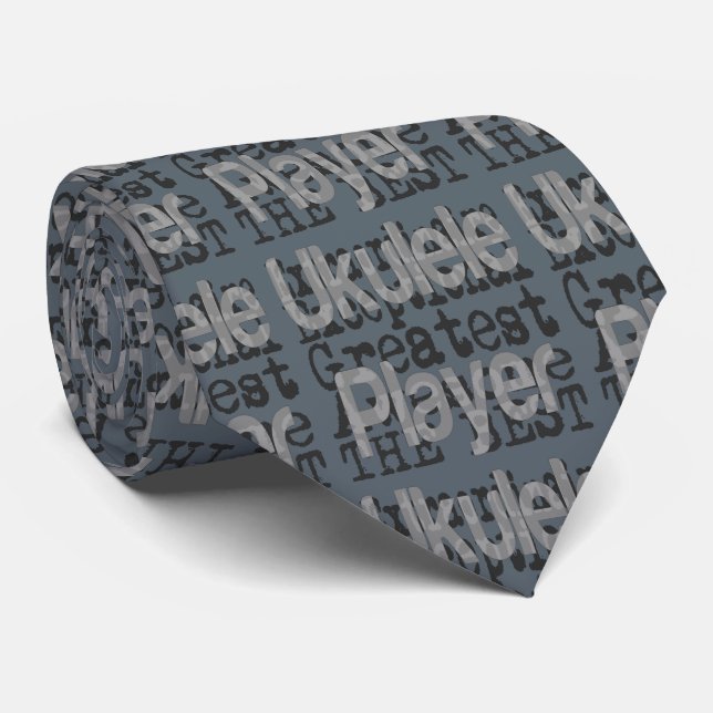 Ukulele Player Extraordinaire Neck Tie (Rolled)