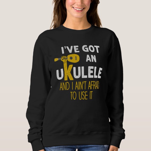 Ukulele Player Guitar Hawaiian Music Players Music Sweatshirt (Front)