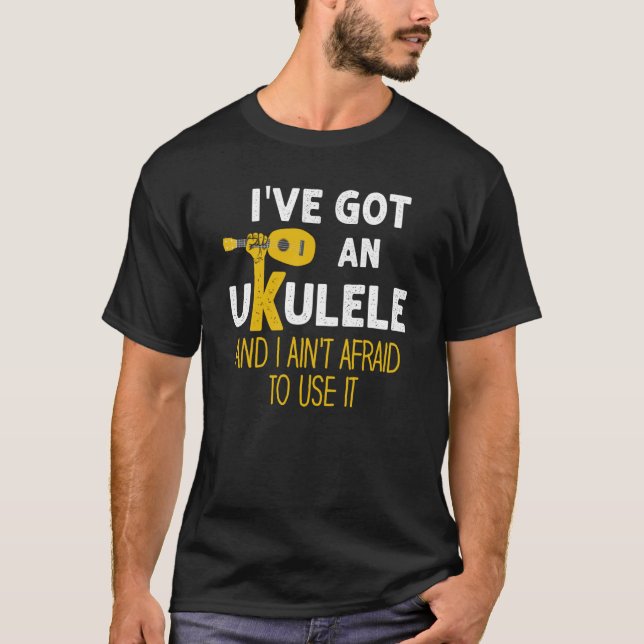 Ukulele Player Guitar Hawaiian Music Players Music T-Shirt (Front)