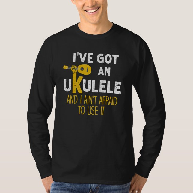 Ukulele Player Guitar Hawaiian Music Players Music T-Shirt (Front)