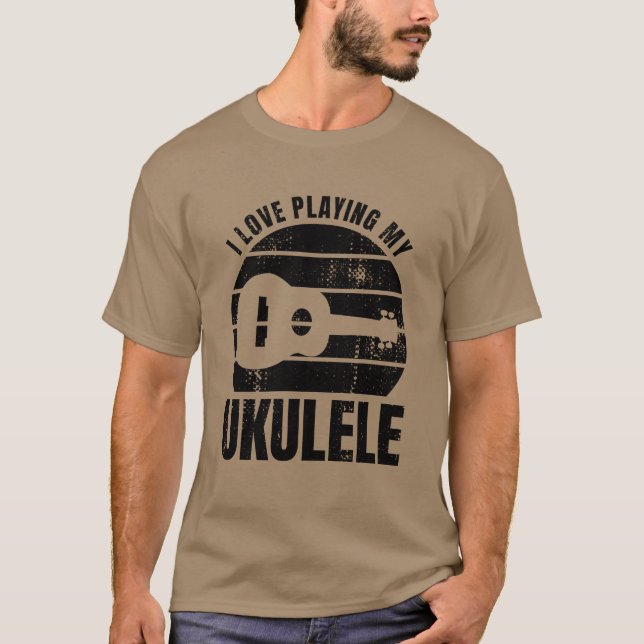 Ukulele Player Quote family T-Shirt (Front)