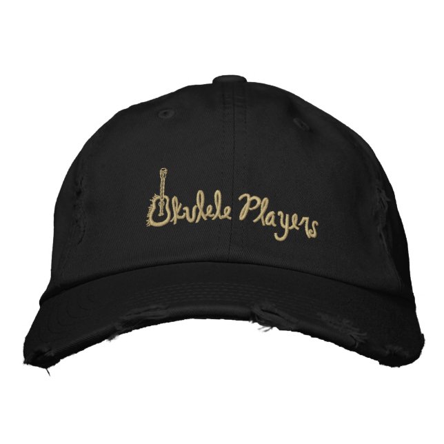 Ukulele Players Distressed Cap (Front)