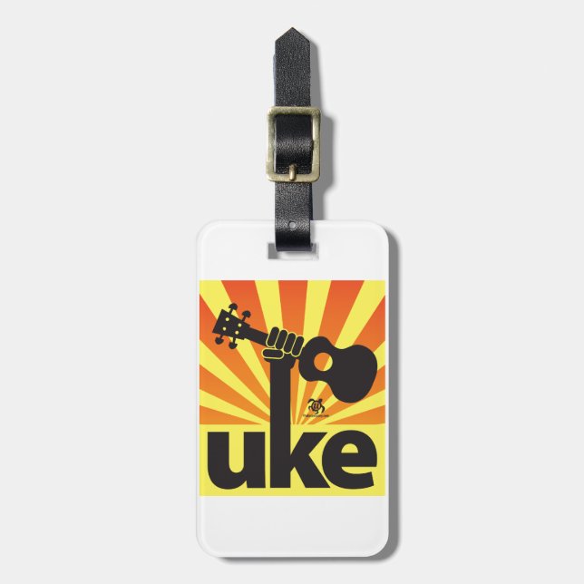 Ukulele Power Luggage Tag (Front Vertical)
