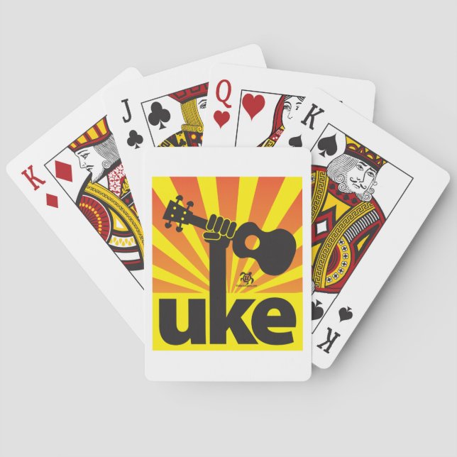 Ukulele Power Poker Cards (Back)