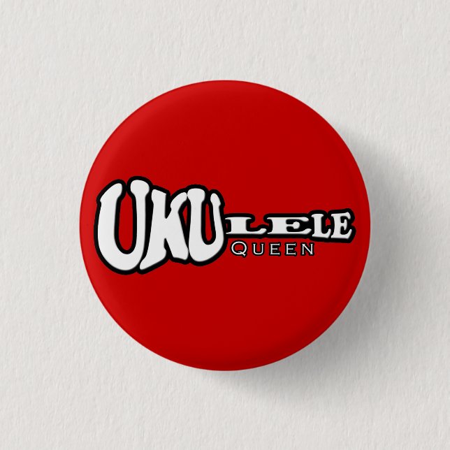 Ukulele Queen Small Button (Front)