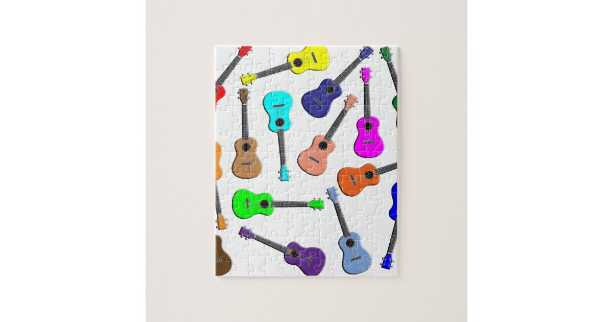 Ukulele Rainbow Jigsaw Puzzle Zazzle