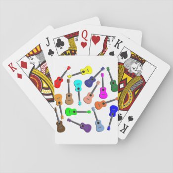 Ukulele Rainbow Playing Cards by funshoppe at Zazzle