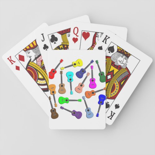 Ukulele Rainbow Poker Cards