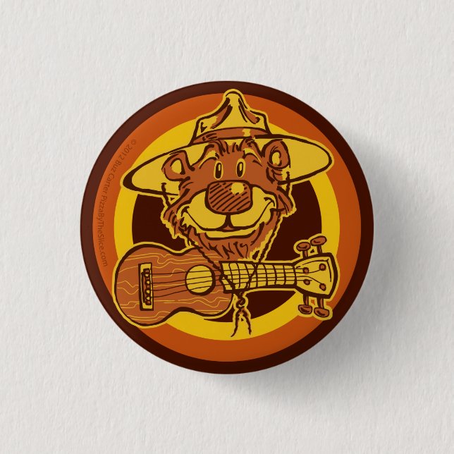 Ukulele Rangers "Bear + Uke" Cartoon Mini-Button Button (Front)