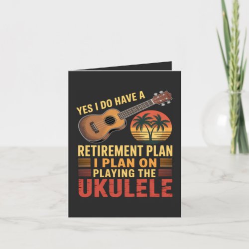 Ukulele Retirement Plan Funny Holiday Card