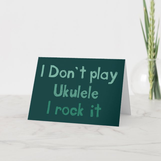 Ukulele Rock It Greeting Card (Front)