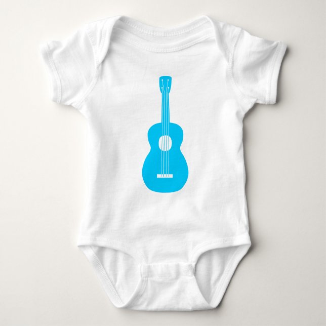 Ukulele - Sky Blue Baby Bodysuit (Front)