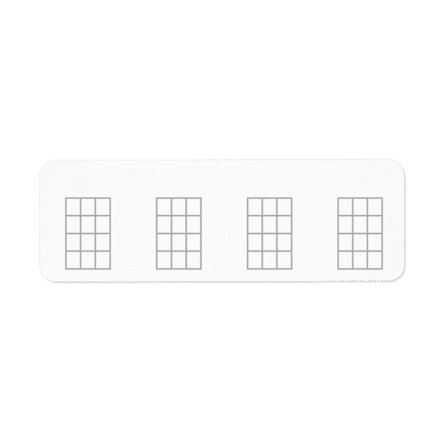 Ukulele Stickers Empty Chord Chart 4 Frets Gray (Front)