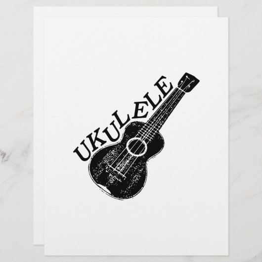 Ukulele Text And Image (Front/Back)