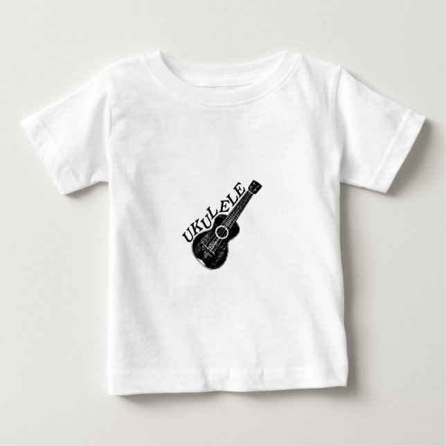 Ukulele Text And Image Baby T-Shirt (Front)