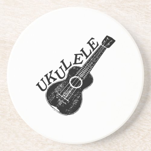 Ukulele Text And Image Coaster