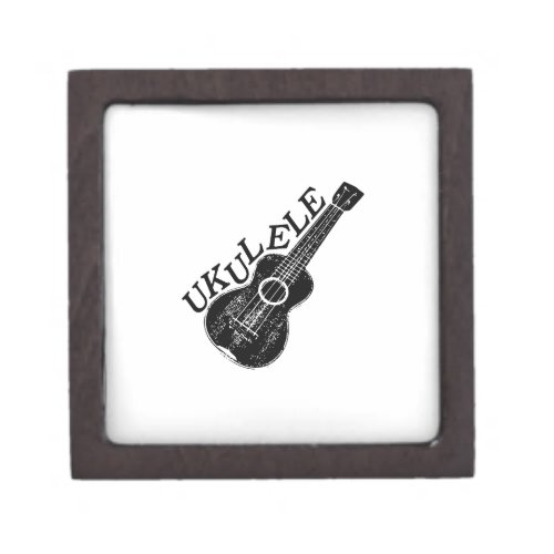 Ukulele Text And Image Keepsake Box