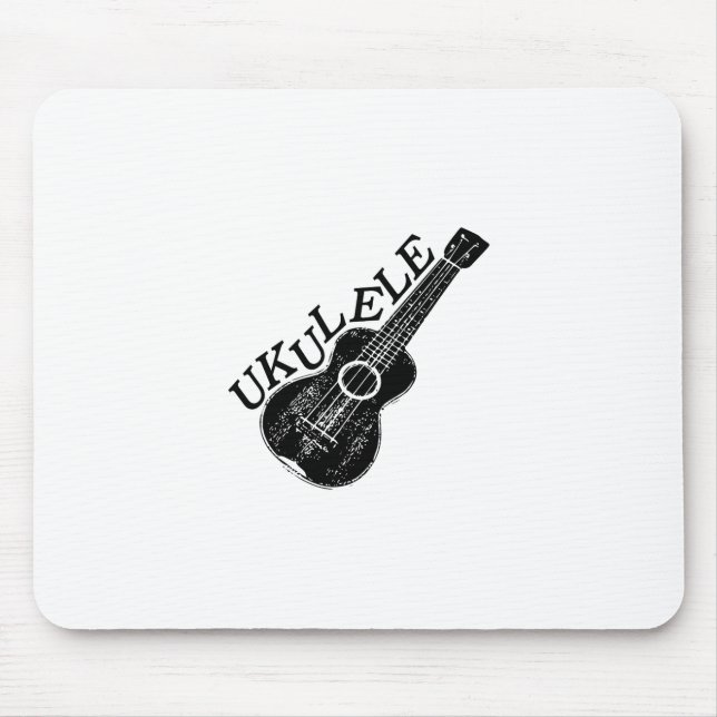 Ukulele Text And Image Mouse Pad (Front)