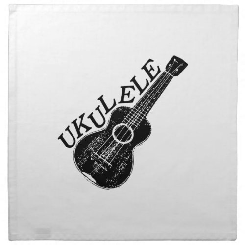 Ukulele Text And Image Napkin