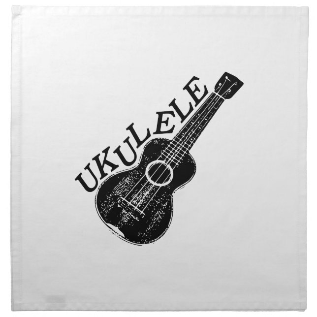 Ukulele Text And Image Napkin (Front)