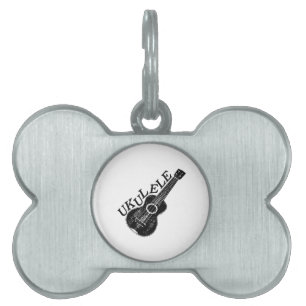 Ukulele Text And Image Pet Tag